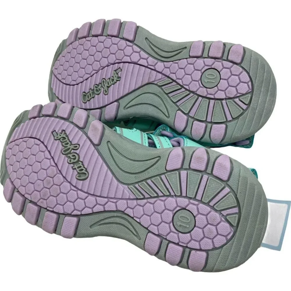 Cat & Jack Toddler Afton Hiking Sandals Girl Size 10 New Teal Purple